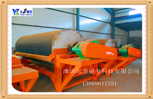 永磁筒式磁選機，煙臺永磁筒式磁選機_遠力煙臺永磁筒式磁選機批發(fā)生產(chǎn)廠家的結(jié)構(gòu)磁場分布圖